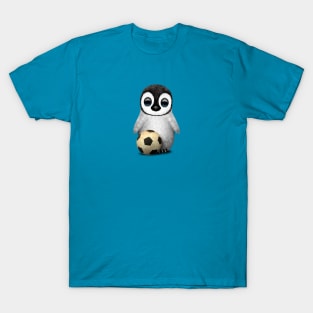 Cute Baby Penguin With Football Soccer Ball T-Shirt